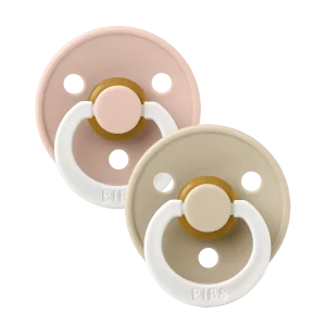 Bibs 2 pack anatomical S1 GLOW IN THE DARK Blush/vanilla