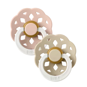 Bibs Boheme 2 pack round S1 GLOW IN THE DARK Blush/vanilla