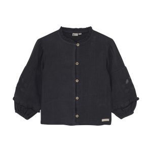 Daily7 T-shirt Longsleeve lace black