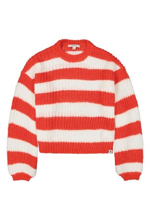 Garcia Girls Pullover Red - White