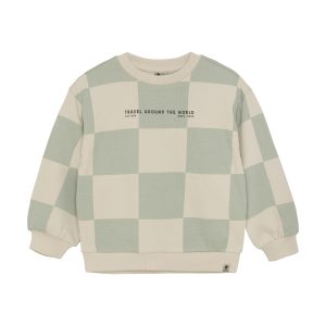 Daily7 Oversized Sweater Check Print