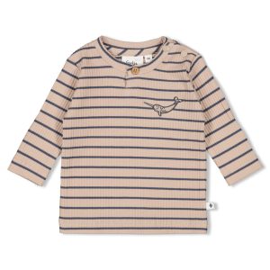 Feetje Longsleeve rib met streep - Narwal