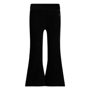 Jubel Flared Broek Velours Rib Zwart Shine Bright