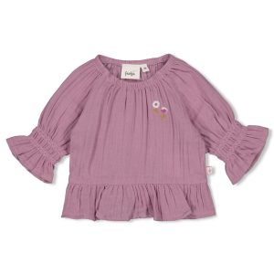 Feetje Longsleeve ruches mousseline - Flower Ranch