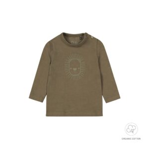Dirkje longsleeve boy groen leeuw