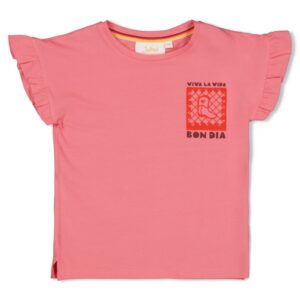 Jubel T-shirt Met Backprint - Salsa Sunset