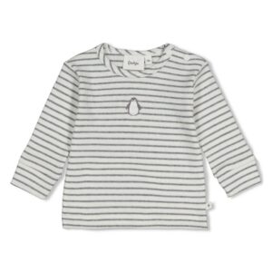 Feetje Longsleeve rib met streep - Penguin Cuddles