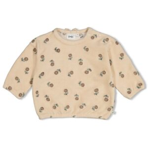 Feetje Sweater velours rib met borduursels - Lucky